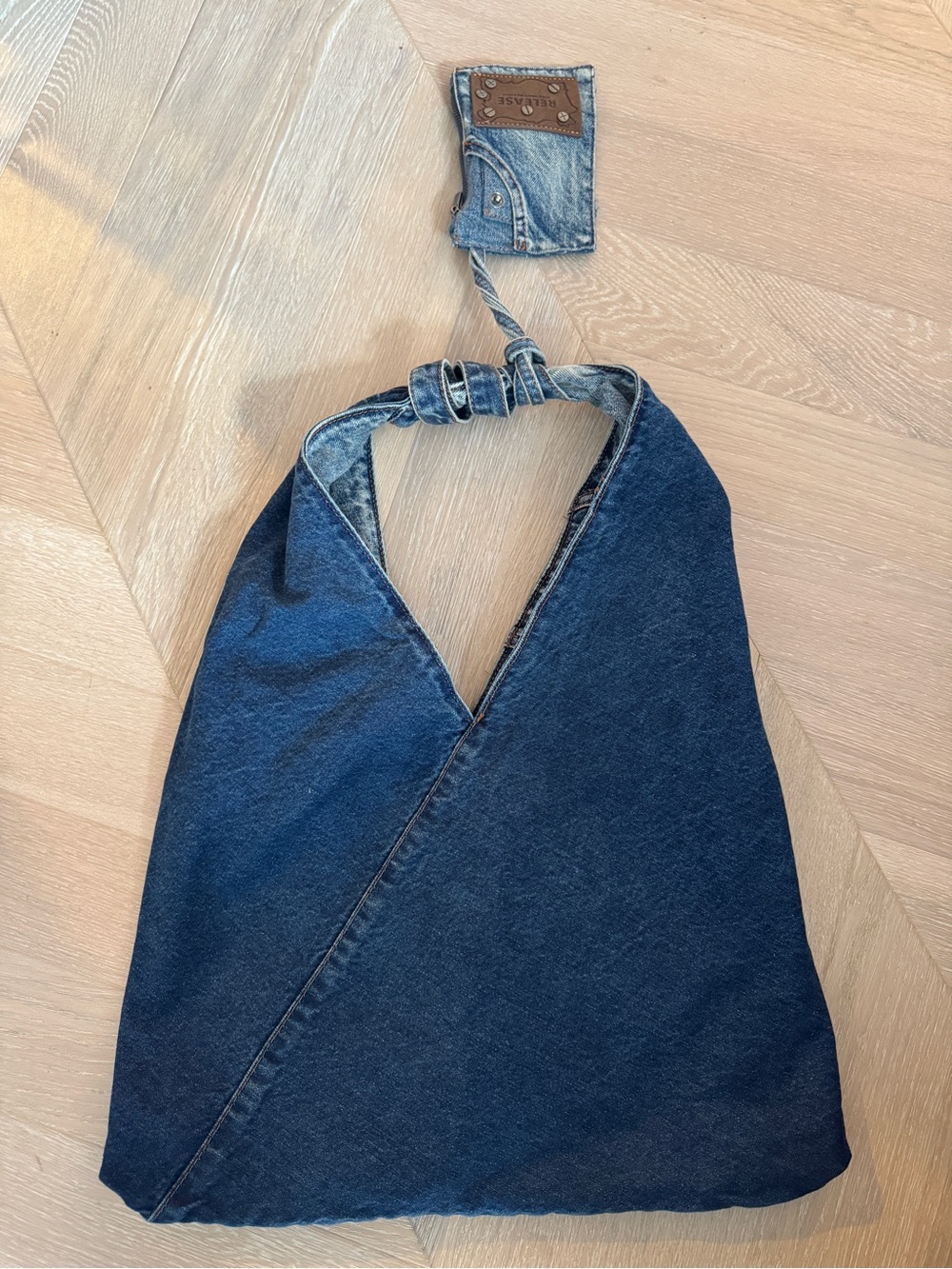 Urban Revivo Denim shoulder  bag with pockets and strap - Picture 7 of 10